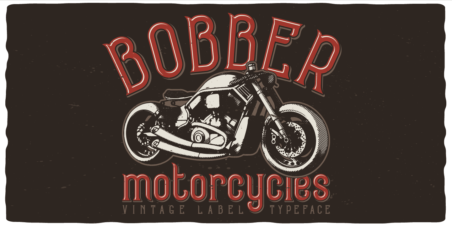 Bobber Motorcycles Font preview